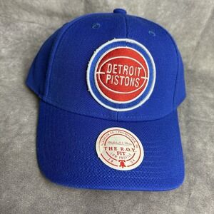 Detroit Pistons Mitchell And Ness Adjustable Blue The Roy Fit Low Profile NEW